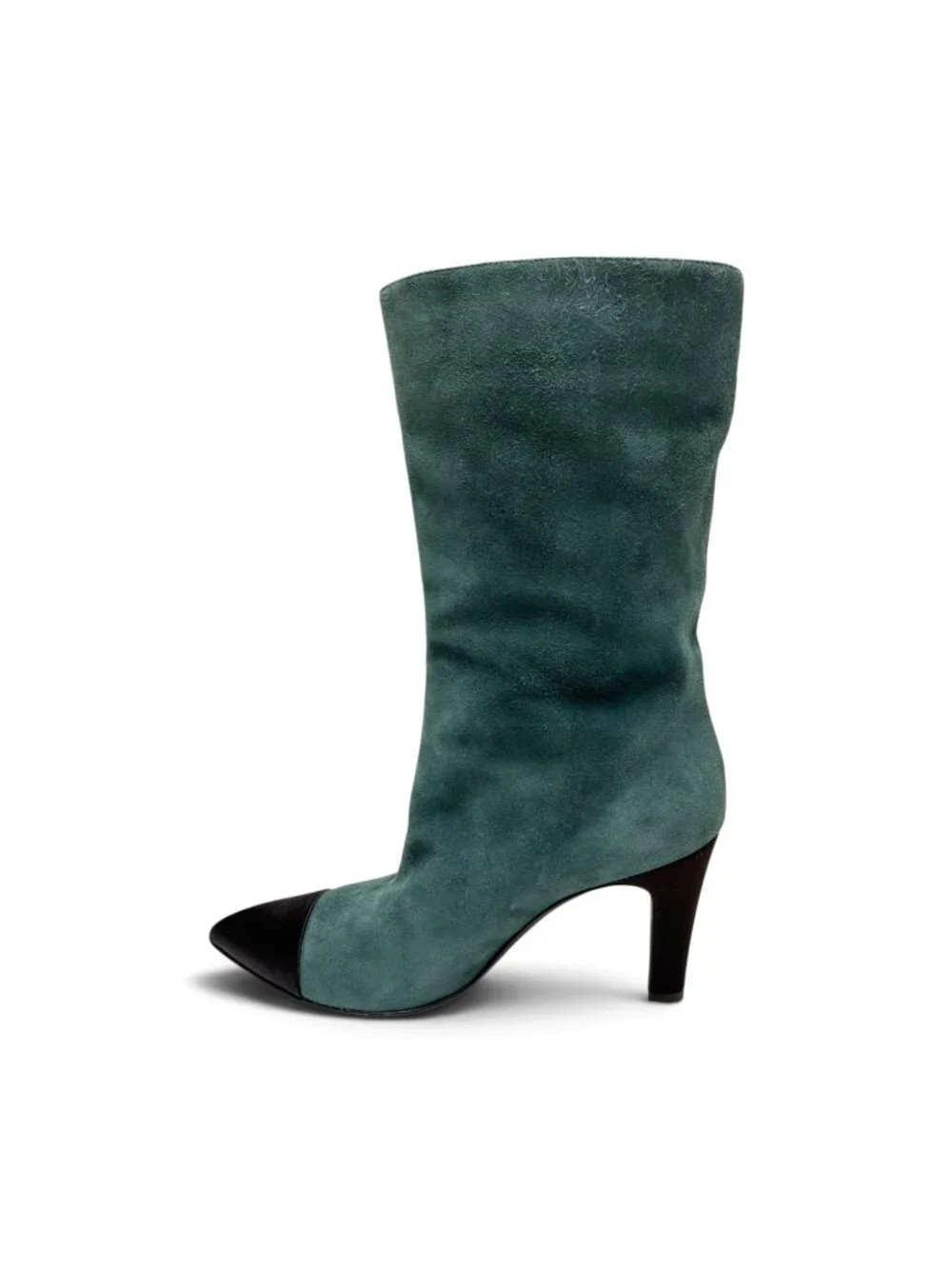 CHANEL Gabrielle Suede Mid-Calf Boots sz 7